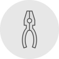 Pliers Line Filled Light Icon vector