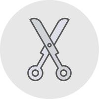 Scissors Line Filled Light Icon vector
