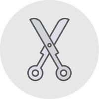 Scissors Line Filled Light Icon vector