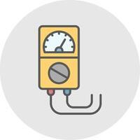 Voltage Indicator Line Filled Light Icon vector