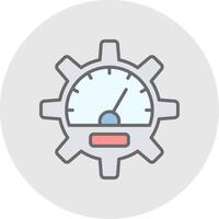 Performance Line Filled Light Icon vector