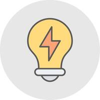 Light Bulb Line Filled Light Icon vector