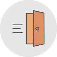 Entry Line Filled Light Icon vector