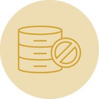 Prohibited Line Yellow Circle Icon vector