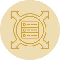 Data Driven Line Yellow Circle Icon vector