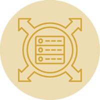 Data Driven Line Yellow Circle Icon vector