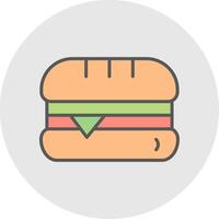 Sandwhich Line Filled Light Icon vector