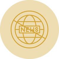 Fake News Line Yellow Circle Icon vector