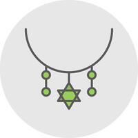 Necklace Line Filled Light Icon vector