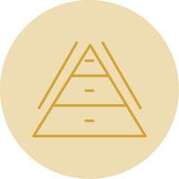 Pyramid Chart Line Yellow Circle Icon vector