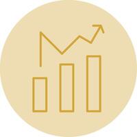 Chart Line Yellow Circle Icon vector