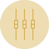 Box Plot Line Yellow Circle Icon vector