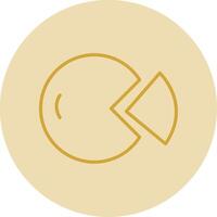 Pie Chart Line Yellow Circle Icon vector