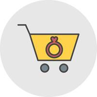Purchase Line Filled Light Icon vector