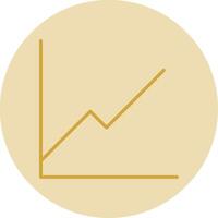 Line Yellow Circle Chart Line Yellow Circle Icon vector