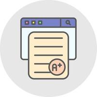 Grades Line Filled Light Icon vector