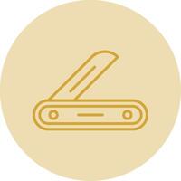 Multitool Line Yellow Circle Icon vector