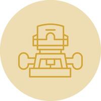 Router Line Yellow Circle Icon vector