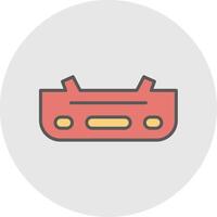 Bumper Line Filled Light Icon vector