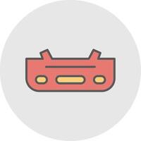 Bumper Line Filled Light Icon vector