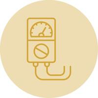 Voltage Indicator Line Yellow Circle Icon vector