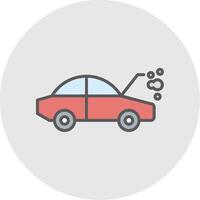 coche Descompostura línea lleno ligero icono vector