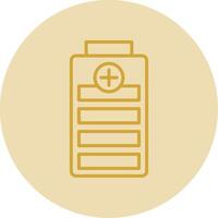 Battery Level Line Yellow Circle Icon vector