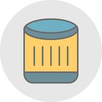 Oil Filter Line Filled Light Icon vector