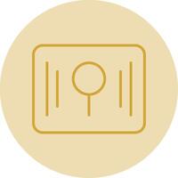 Key Hole Line Yellow Circle Icon vector