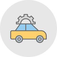 Car Repair Line Filled Light Icon vector