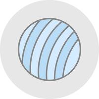 ejercicio pelota línea lleno ligero icono vector