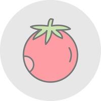 Tomatoes Line Filled Light Icon vector