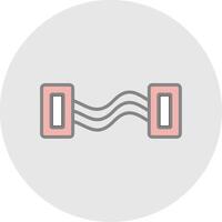 Chest Expander Line Filled Light Icon vector