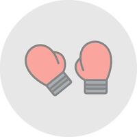 Boxing Glove Line Filled Light Icon vector