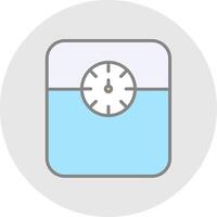 Weight Scale Line Filled Light Icon vector