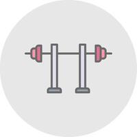 Squat Line Filled Light Icon vector