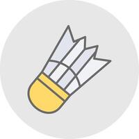 Badminton Game Line Filled Light Icon vector