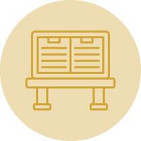 Unit Line Yellow Circle Icon vector