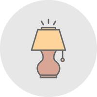 Lamp Line Filled Light Icon vector