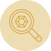 Research Line Yellow Circle Icon vector