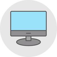 Lcd Line Filled Light Icon vector