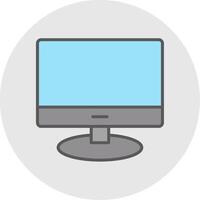 Lcd Line Filled Light Icon vector