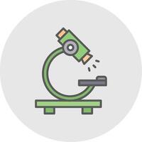 Microscope Line Filled Light Icon vector