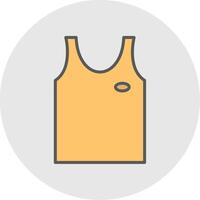 Tank Top Line Filled Light Icon vector