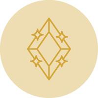 Diamond Line Yellow Circle Icon vector