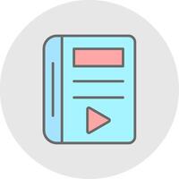 Audiobook Line Filled Light Icon vector