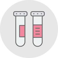 Test Tubes Line Filled Light Icon vector