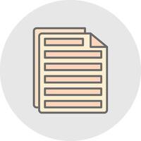 File Line Filled Light Icon vector