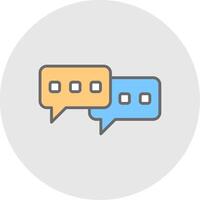 Chat Line Filled Light Icon vector