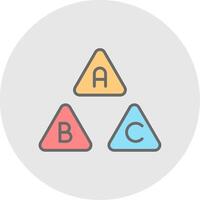 Abc Line Filled Light Icon vector